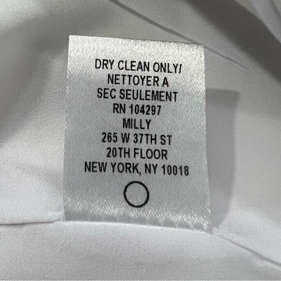 Milly Floral Graphic White Gray Green Cap Sleeve Sheath Dress Size 6 - Picture 11 of 12